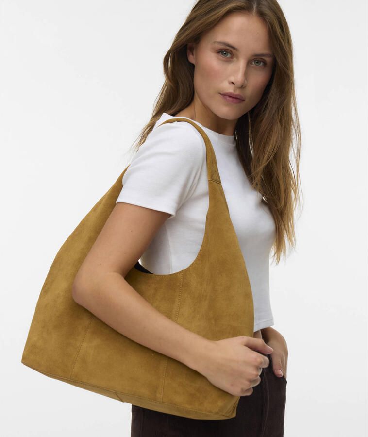 VERO MODA suede schoudertas VMELENA bruin - Foto 2