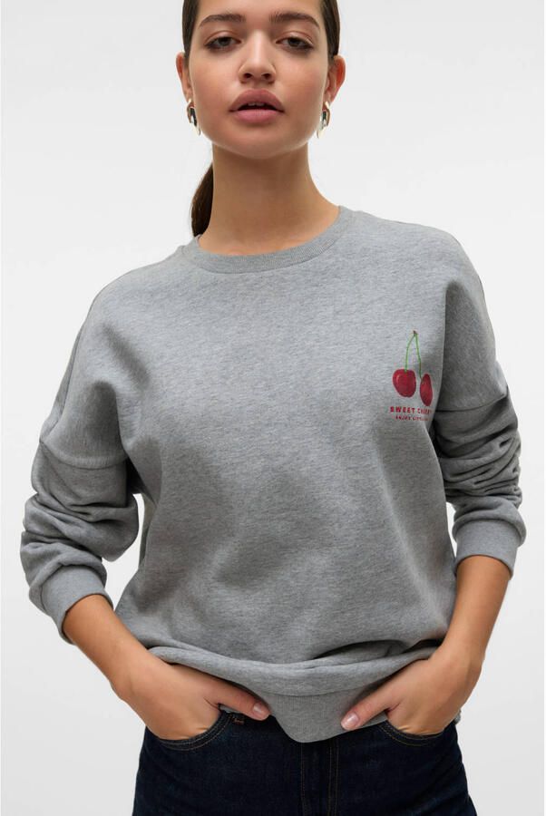 VERO MODA sweater grijs