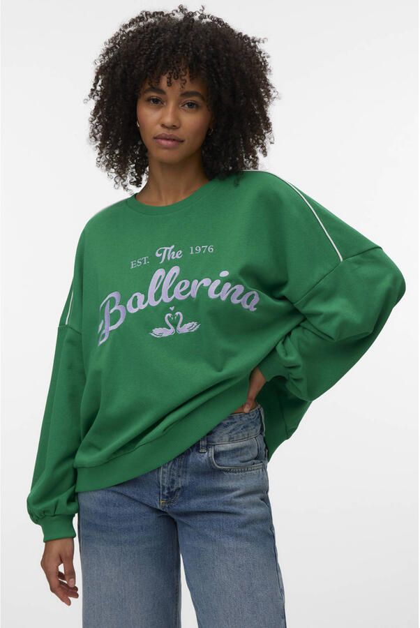 Vero Moda oversized sweatshirt van katoenmix model 'JAMIE'