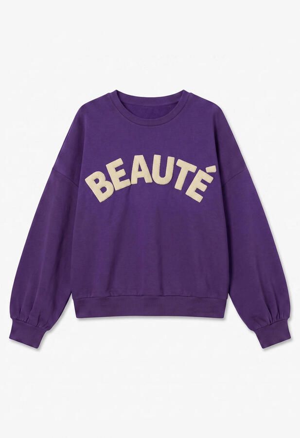 VERO MODA sweater met borduursels paars