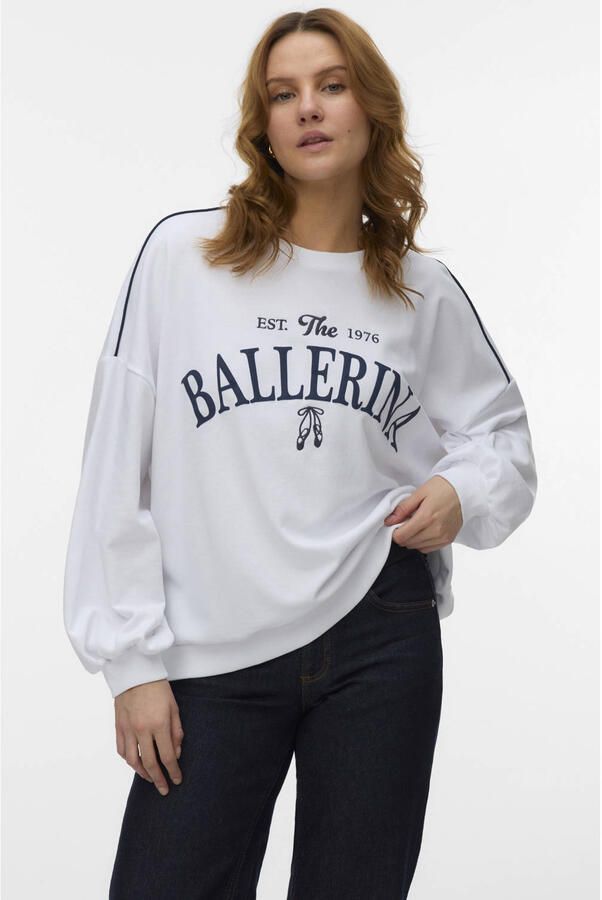 Vero Moda oversized sweatshirt van katoenmix model 'JAMIE'