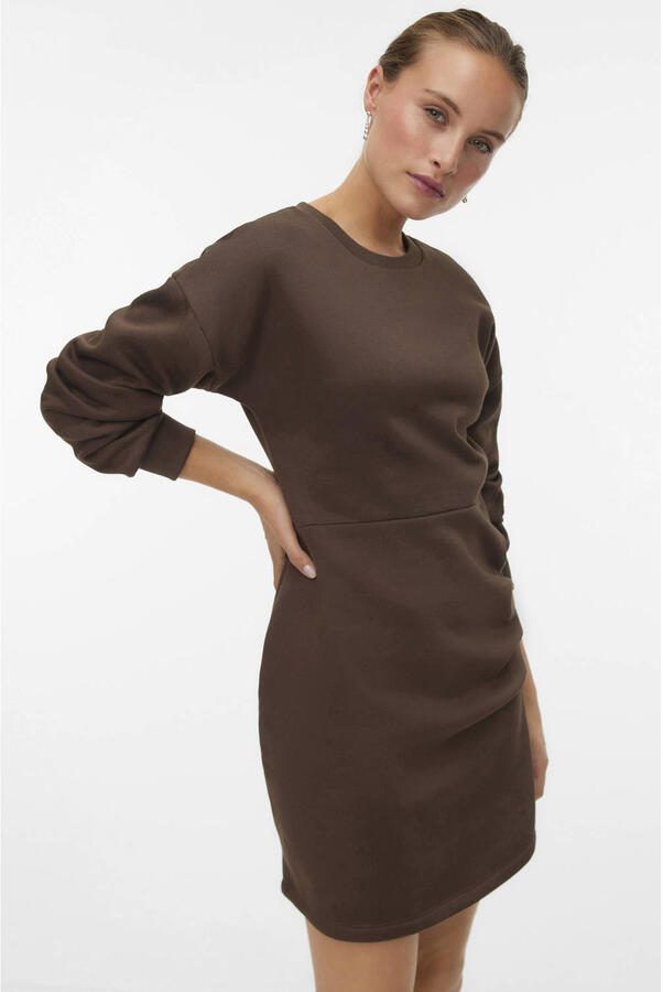 VERO MODA sweatjurk donkerbruin