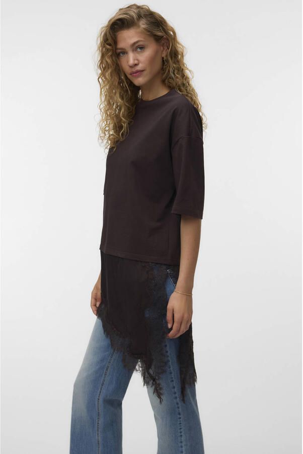 VERO MODA T-shirt donkerbruin - Foto 2