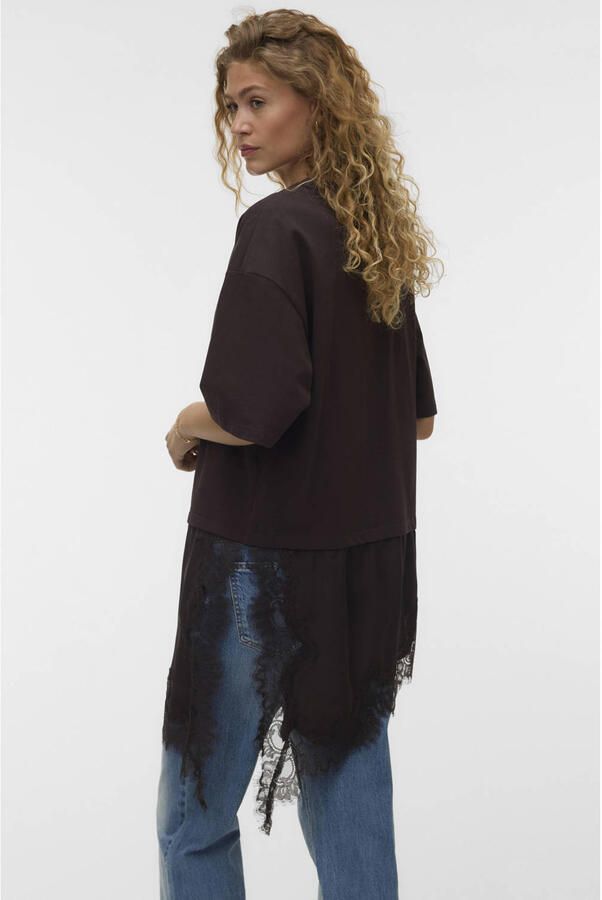 VERO MODA T-shirt donkerbruin - Foto 3