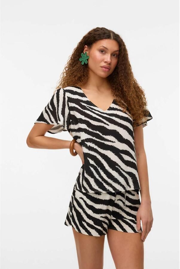 Vero Moda Easy Joy V-neck S S Shirt Dames - Foto 2