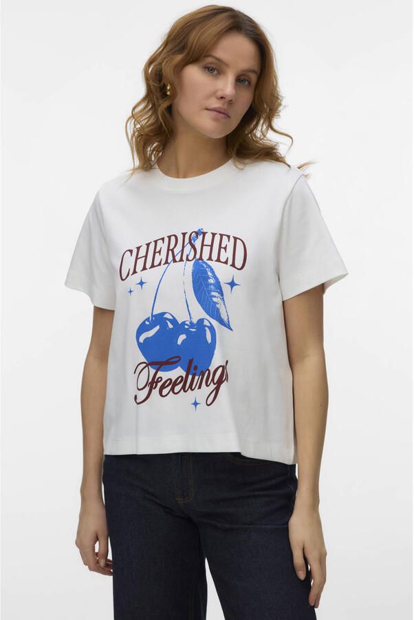 VERO MODA T-shirt ecru