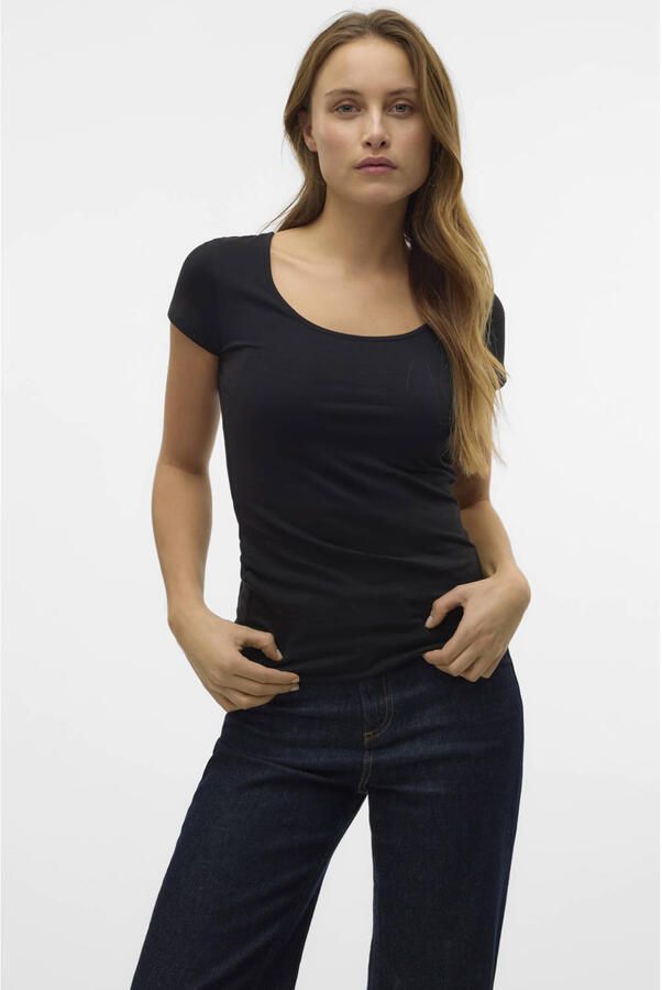 Vero Moda Shirt met ronde hals VMMAXI MY SOFT SS U-NECK