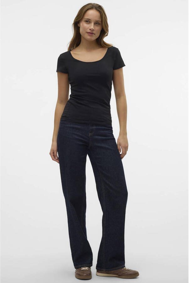 Vero Moda Shirt met ronde hals VMMAXI MY SOFT SS U-NECK - Foto 3