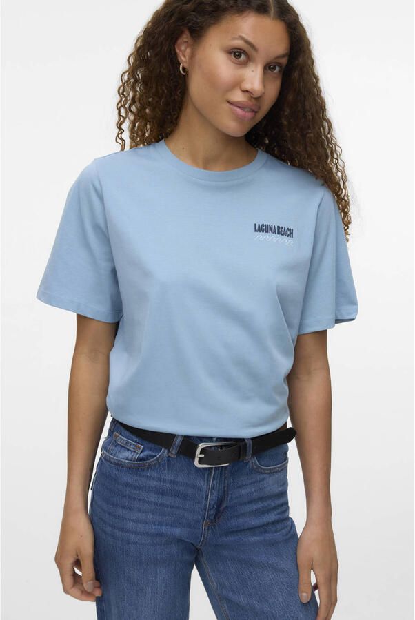 VERO MODA T-shirt lichtblauw - Foto 2