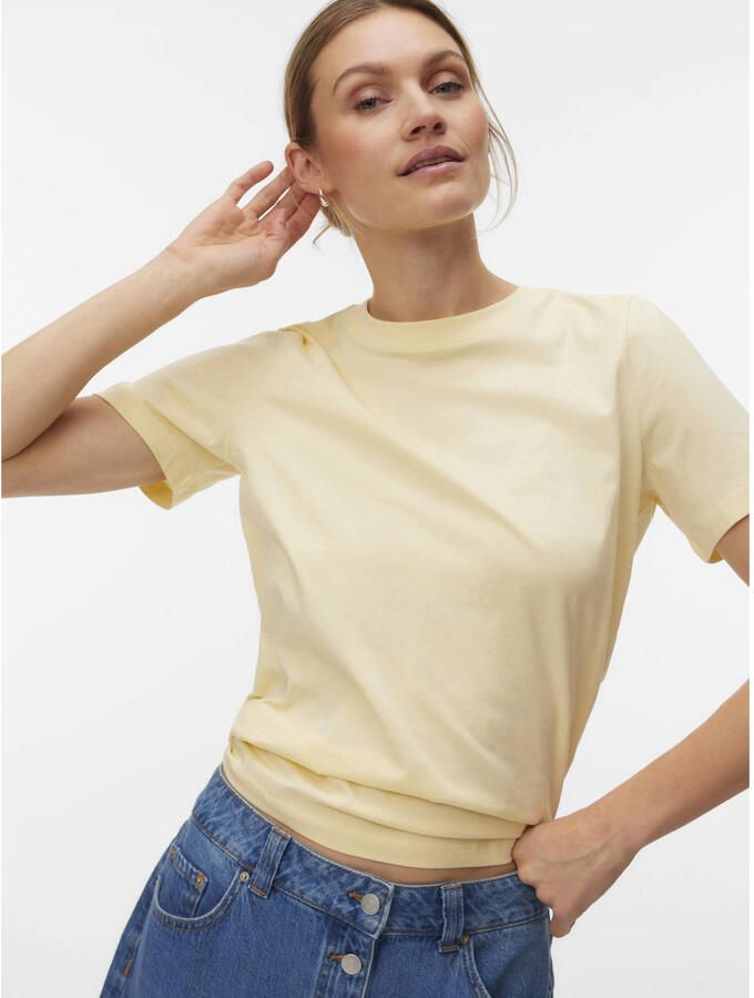 VERO MODA T-shirt lichtgeel - Foto 2