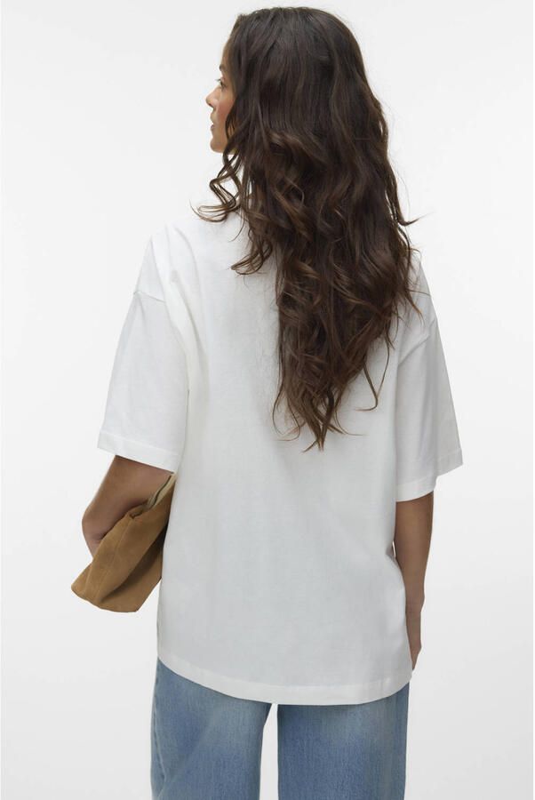 VERO MODA T-shirt met backprint ecru - Foto 3