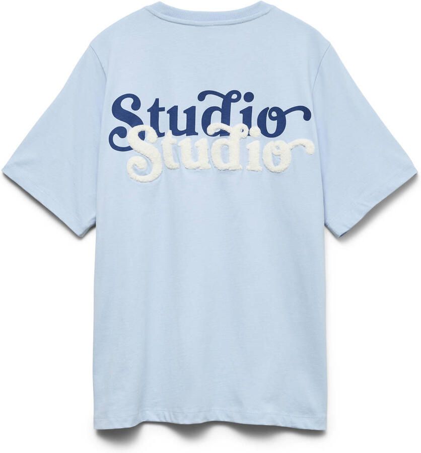 VERO MODA T-shirt met backprint lichtblauw - Foto 2