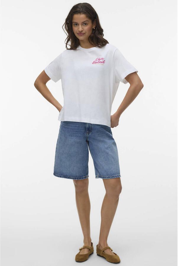 VERO MODA T-shirt met backprint wit
