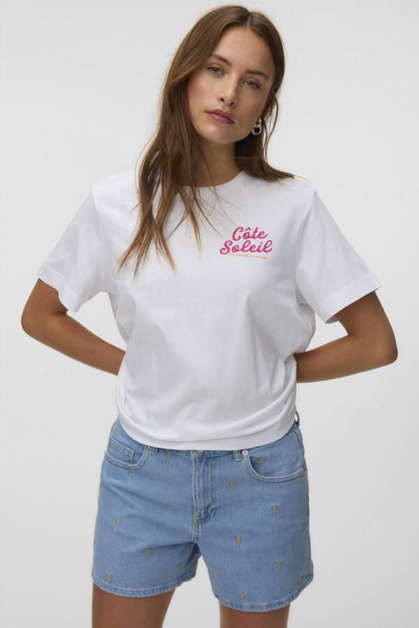 VERO MODA T-shirt met backprint wit - Foto 2