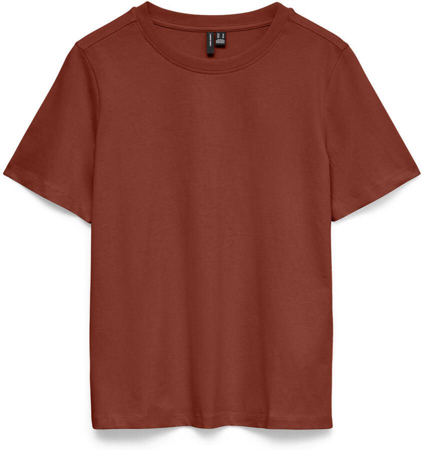VERO MODA T-shirt roodbruin
