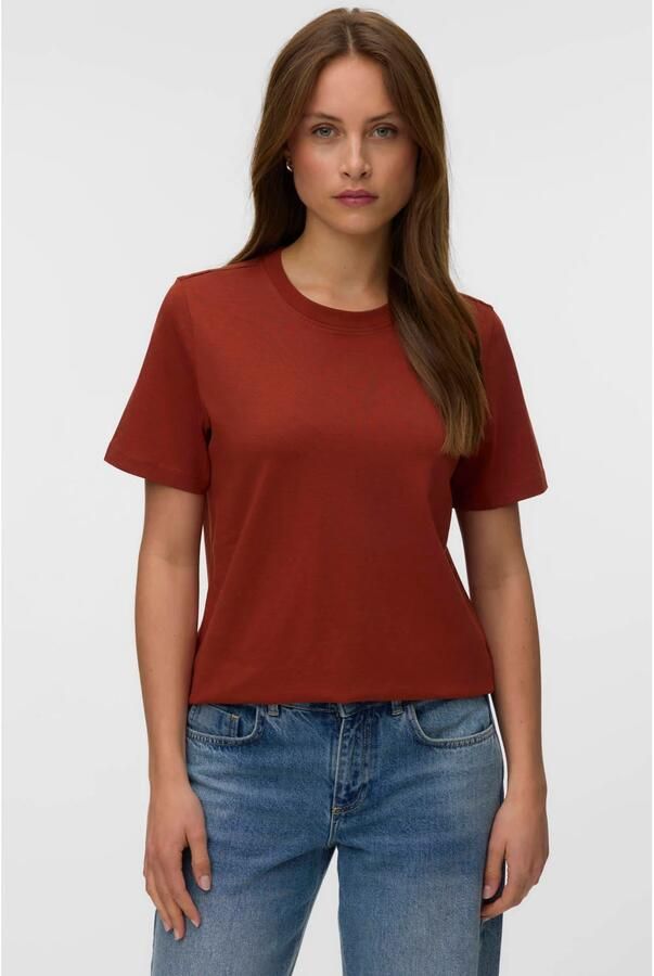 VERO MODA T-shirt roodbruin