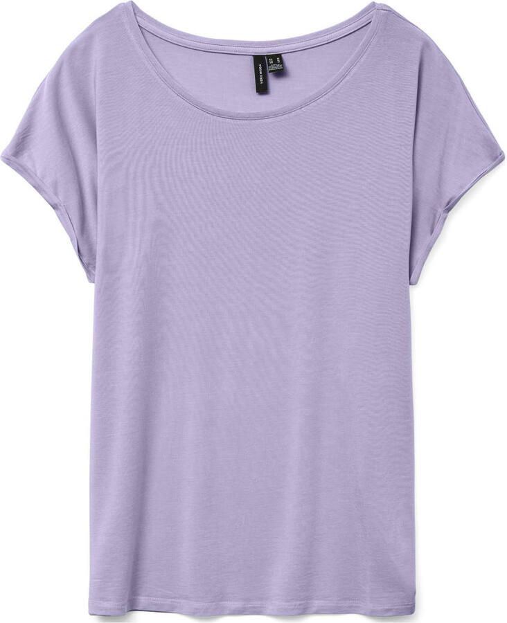 Vero Moda Shirt met ronde hals VMAVA PLAIN SS TOP GAJRS NOOS