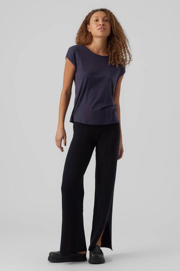 Vero Moda Shirt met ronde hals VMAVA PLAIN SS TOP GAJRS NOOS