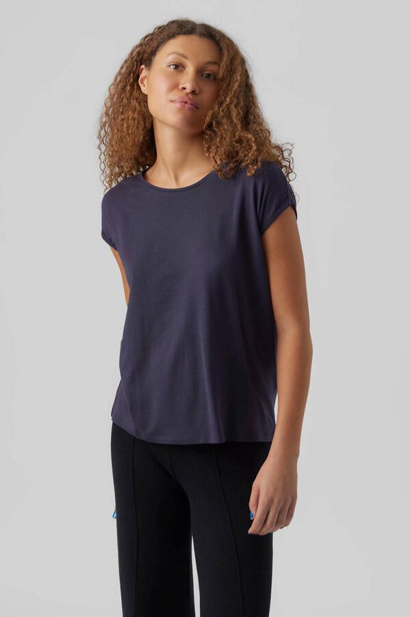 Vero Moda Shirt met ronde hals VMAVA PLAIN SS TOP GAJRS NOOS