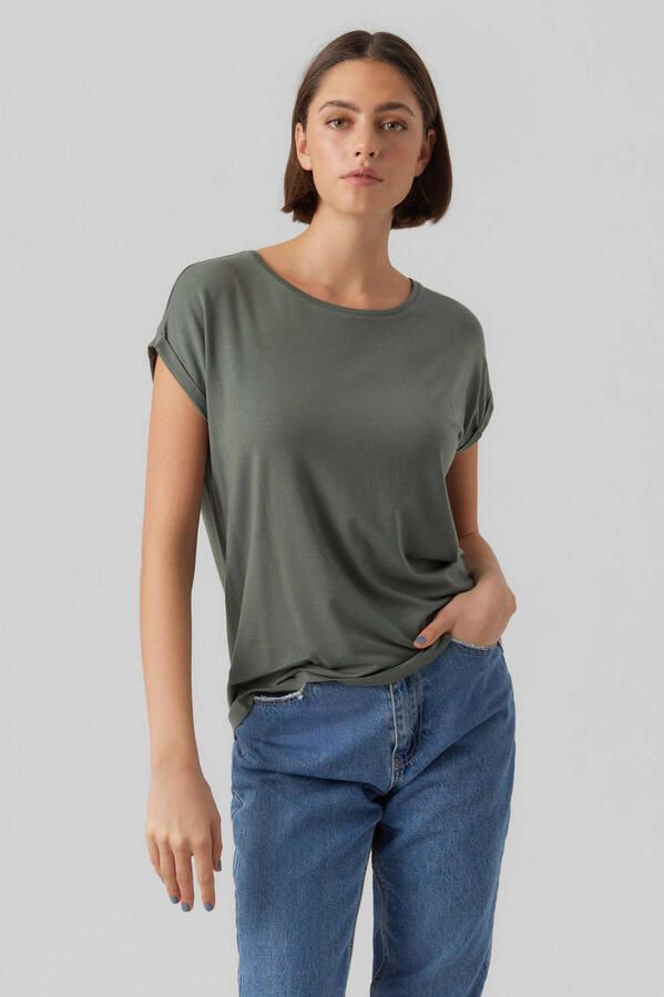 Vero Moda Shirt met ronde hals VMAVA PLAIN SS TOP GAJRS NOOS - Foto 2