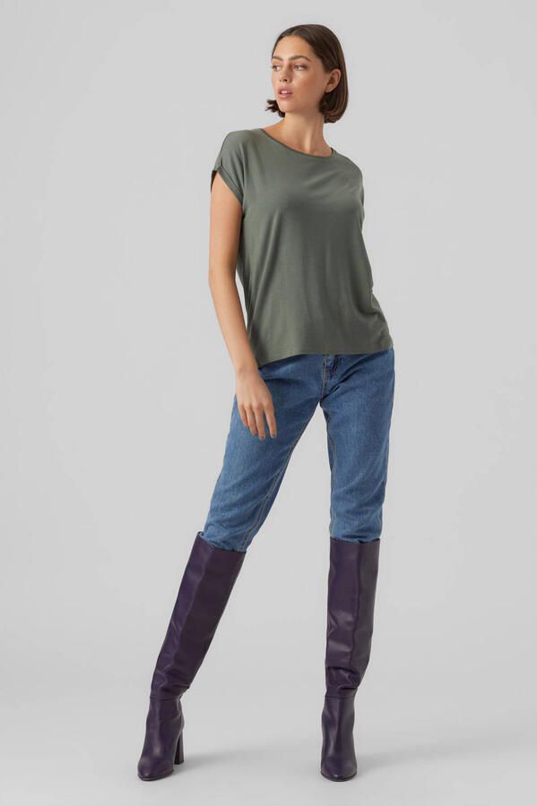 Vero Moda Shirt met ronde hals VMAVA PLAIN SS TOP GAJRS NOOS - Foto 3