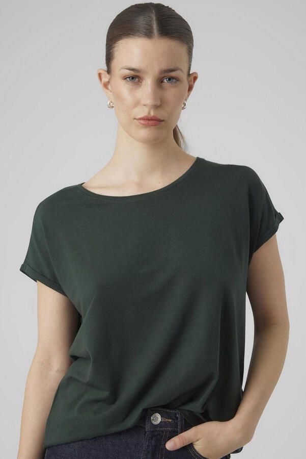 Vero Moda Shirt met ronde hals VMAVA PLAIN SS TOP GAJRS NOOS