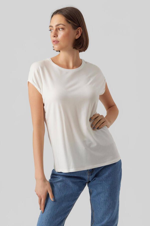 Vero Moda Shirt met ronde hals VMAVA PLAIN SS TOP GAJRS NOOS - Foto 2