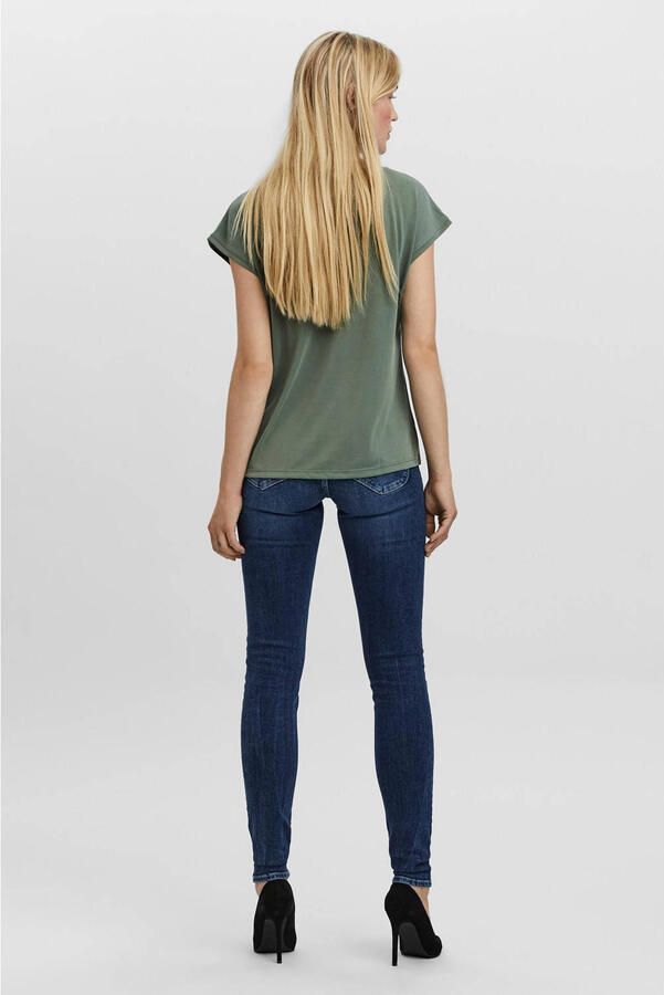 Vero Moda Shirt met V-hals VMFILLI SS V-NECK TEE GA NOOS in een materialenmix met tencel™ modal - Foto 2