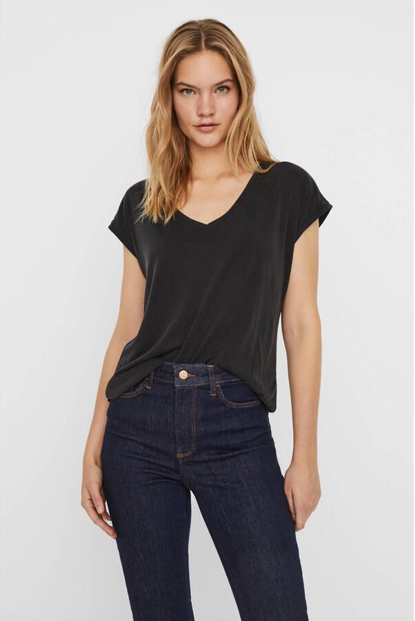 Vero Moda 10247666 Kort Mouw T-Shirt Black Dames - Foto 2