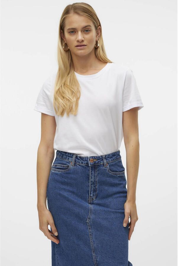 Vero Moda Kort Mouw T-Shirt 10243889 White Dames