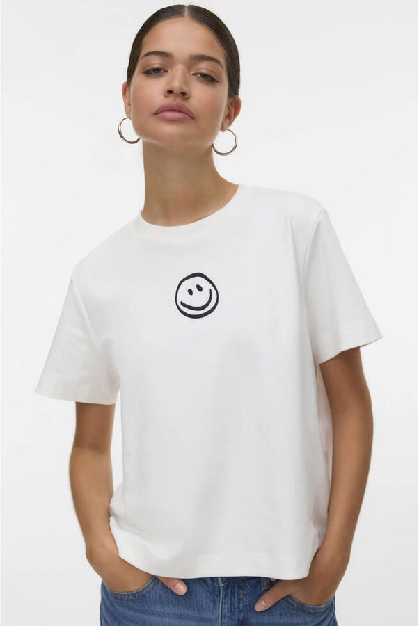 Vero Moda Loose fit T-shirt van puur katoen model 'SARA METTE'