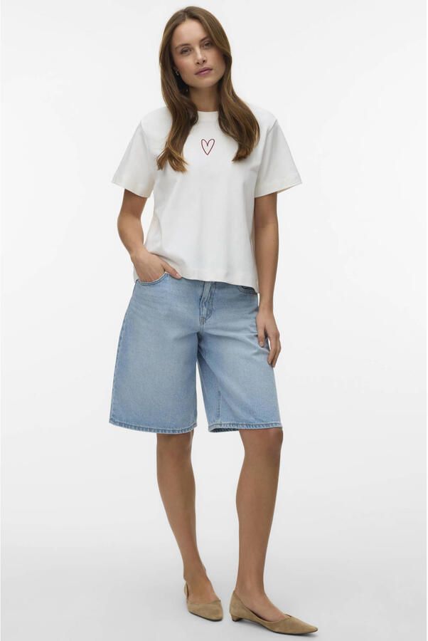 Vero Moda Oversized T-shirt van puur katoen model 'SARA METTE'