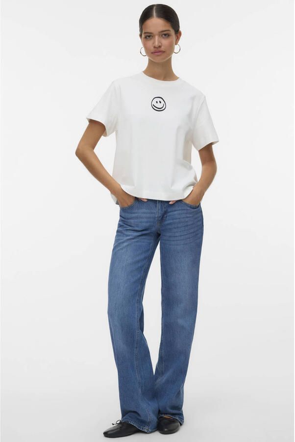 Vero Moda Loose fit T-shirt van puur katoen model 'SARA METTE' - Foto 2