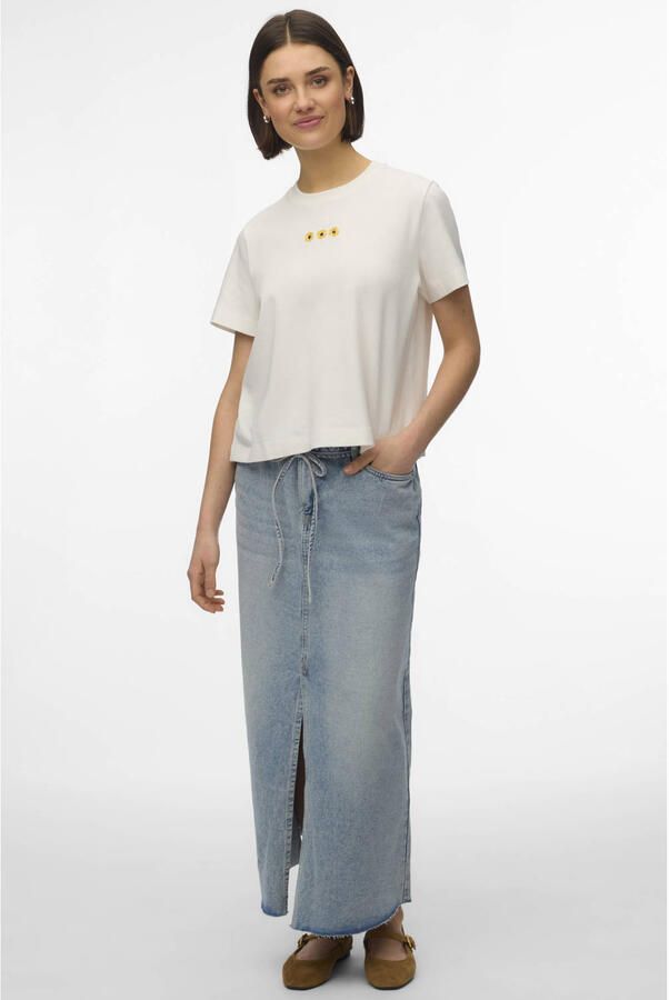 Vero Moda regular fit T-shirt van puur katoen model 'SARA'