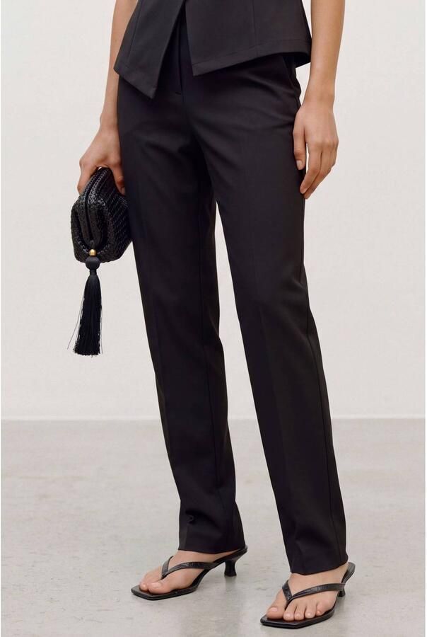 VERO MODA tapered casual broek zwart