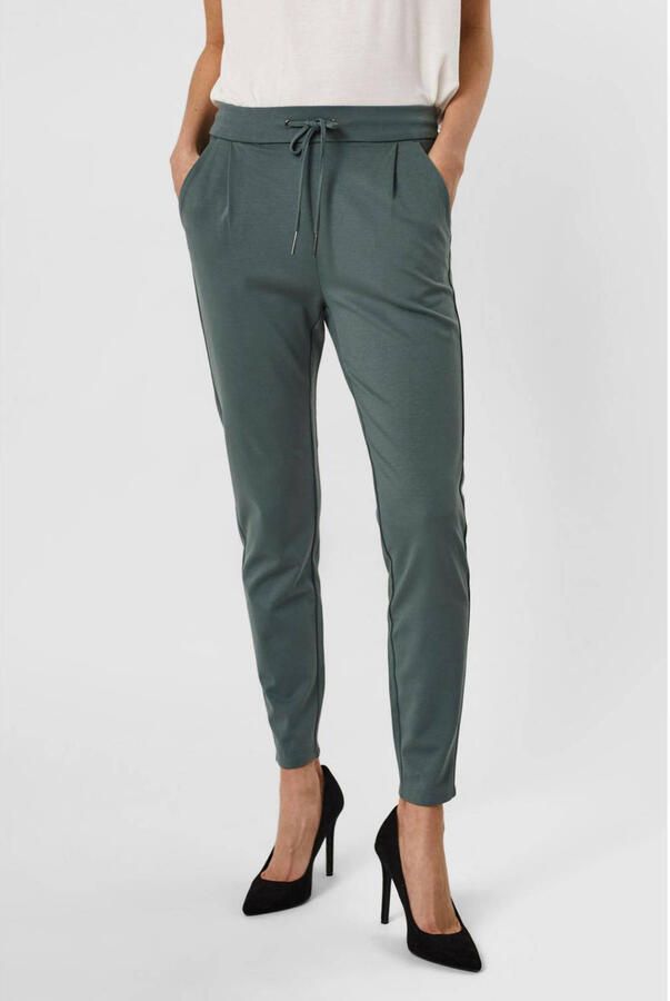 Vero Moda Loose fit stoffen broek met bandplooien model 'EVA'
