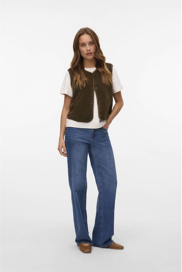 VERO MODA teddy gilet bruin - Foto 2