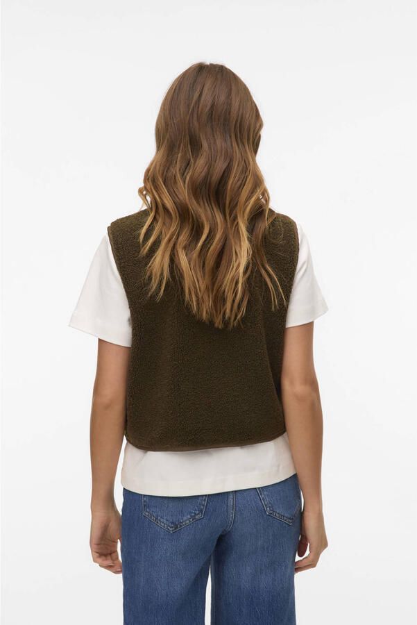 VERO MODA teddy gilet bruin - Foto 3