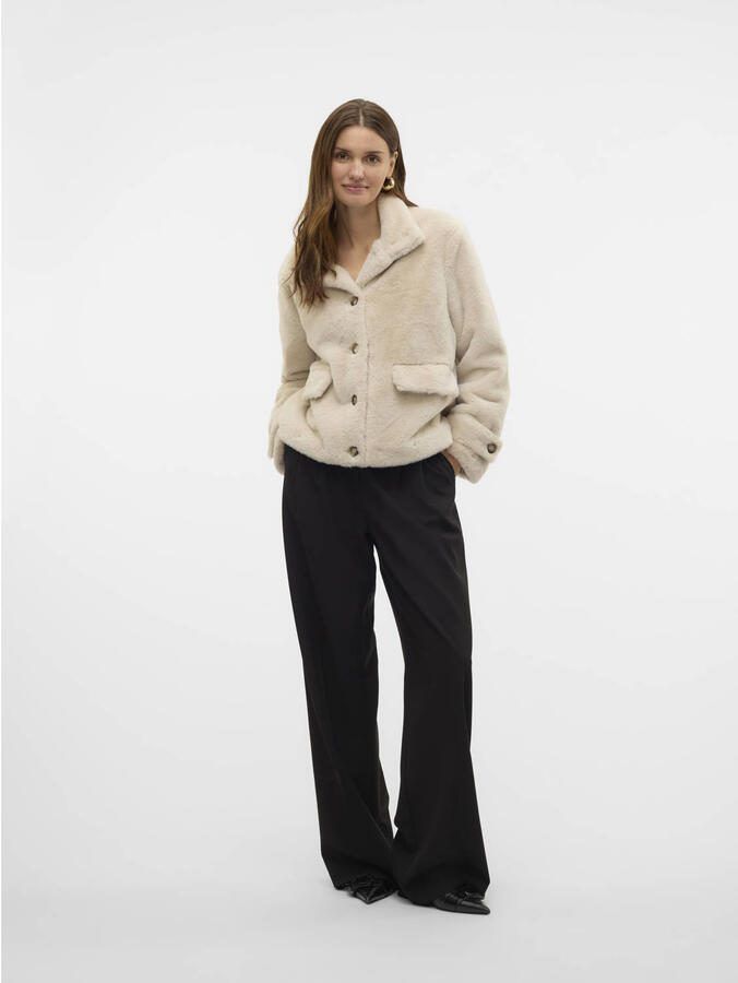 Vero Moda Regular fit jack van imitatiebont met knopen in hoornlook model 'SONJAEVA' - Foto 2