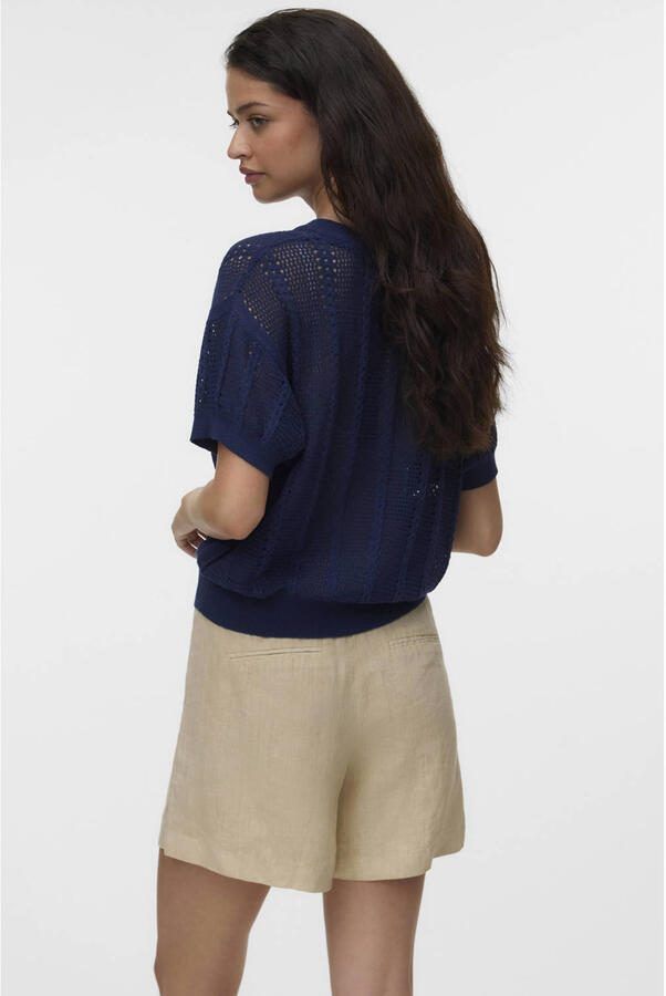 Vero Moda relaxed fit gebreid shirt van katoenmix model 'LUX LIGHT' - Foto 2
