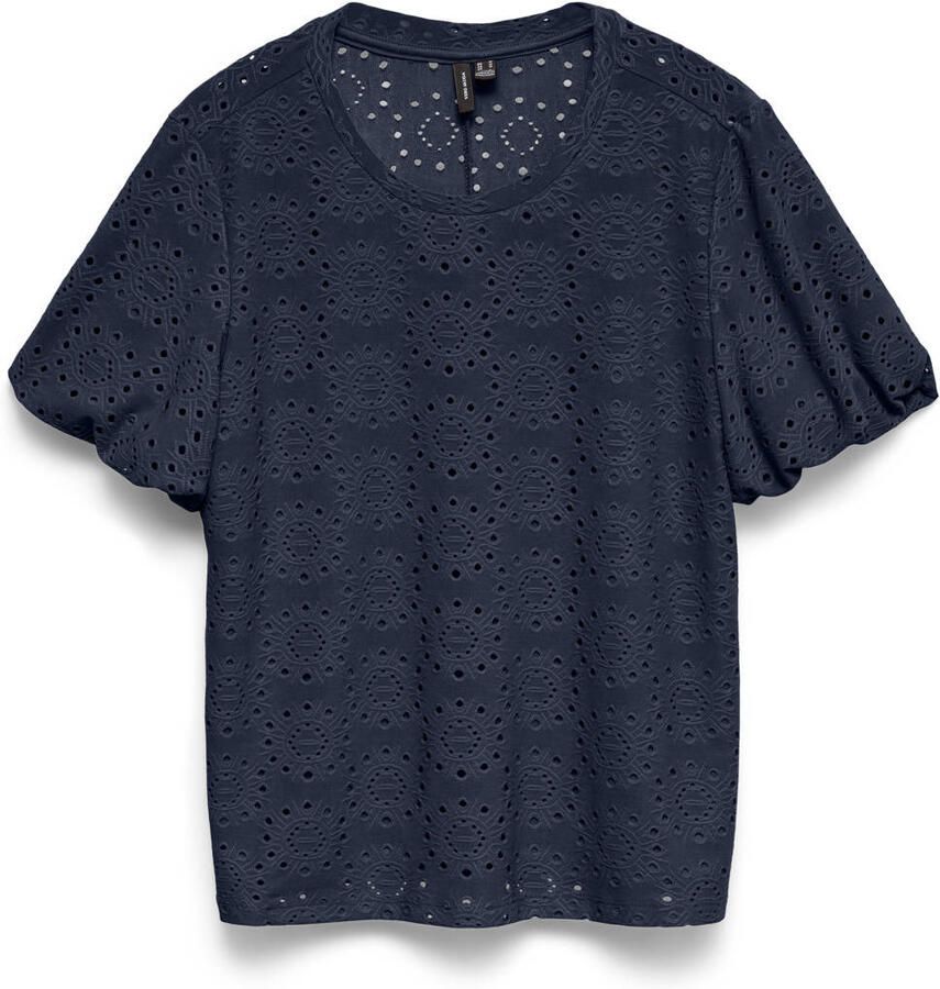 VERO MODA top ajour marineblauw