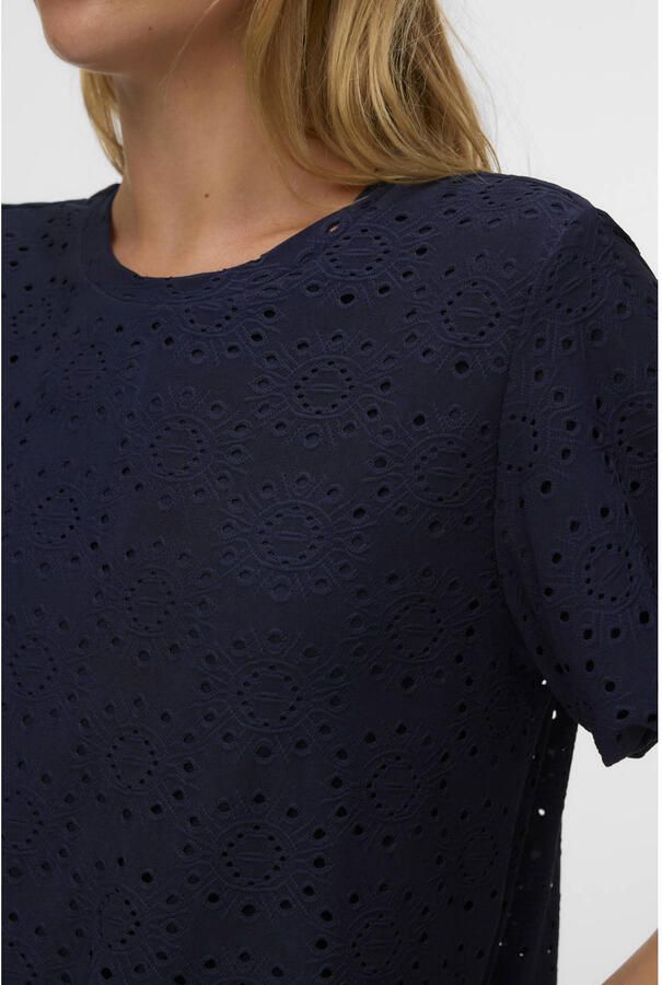 VERO MODA top ajour marineblauw - Foto 2