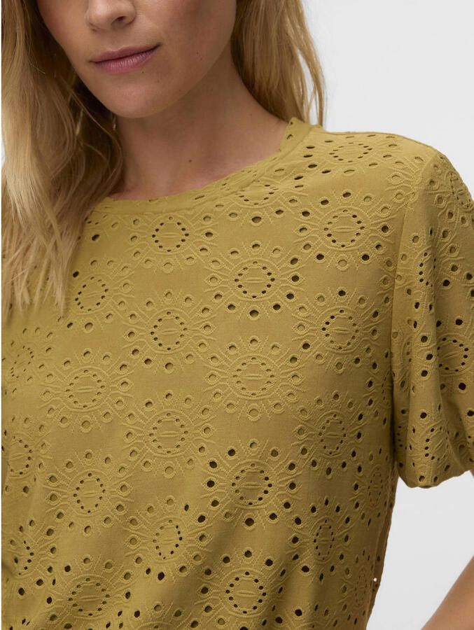 VERO MODA top ajour olijfgroen - Foto 2