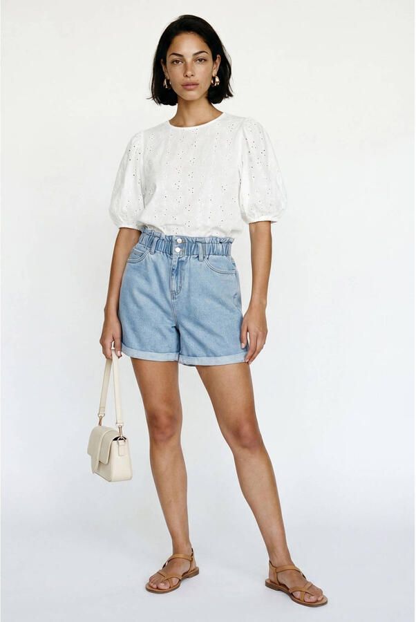 VERO MODA top ajour wit