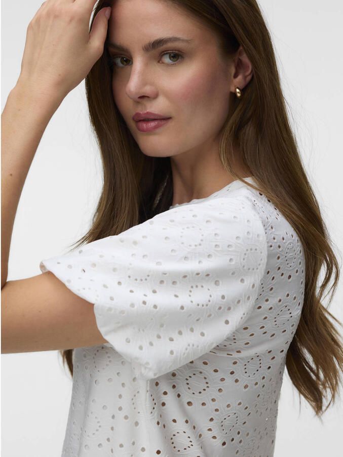 VERO MODA top ajour wit - Foto 2