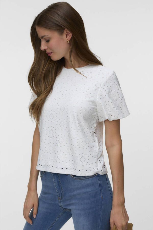 VERO MODA top ajour wit - Foto 3