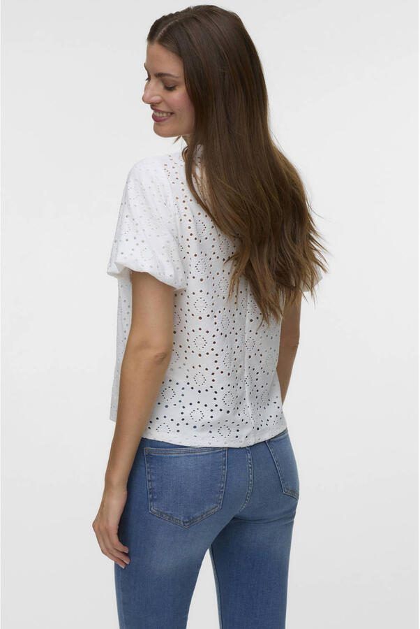 VERO MODA top ajour wit - Foto 2