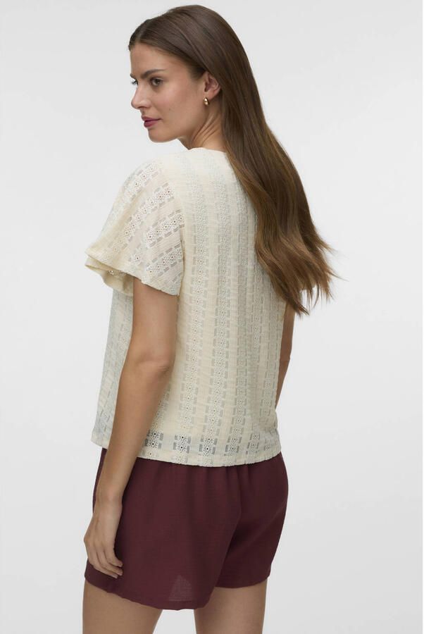 VERO MODA top broderie crème - Foto 2