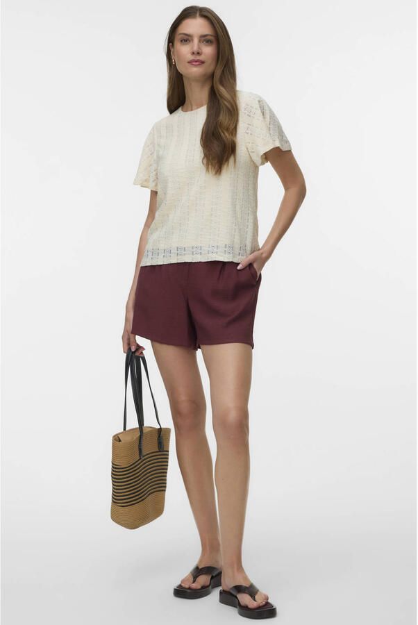 VERO MODA top broderie crème - Foto 3
