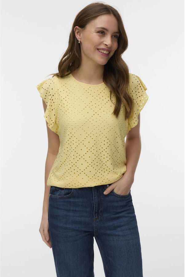 Vero Moda regular fit T-shirt met ronde hals model 'TASSA'